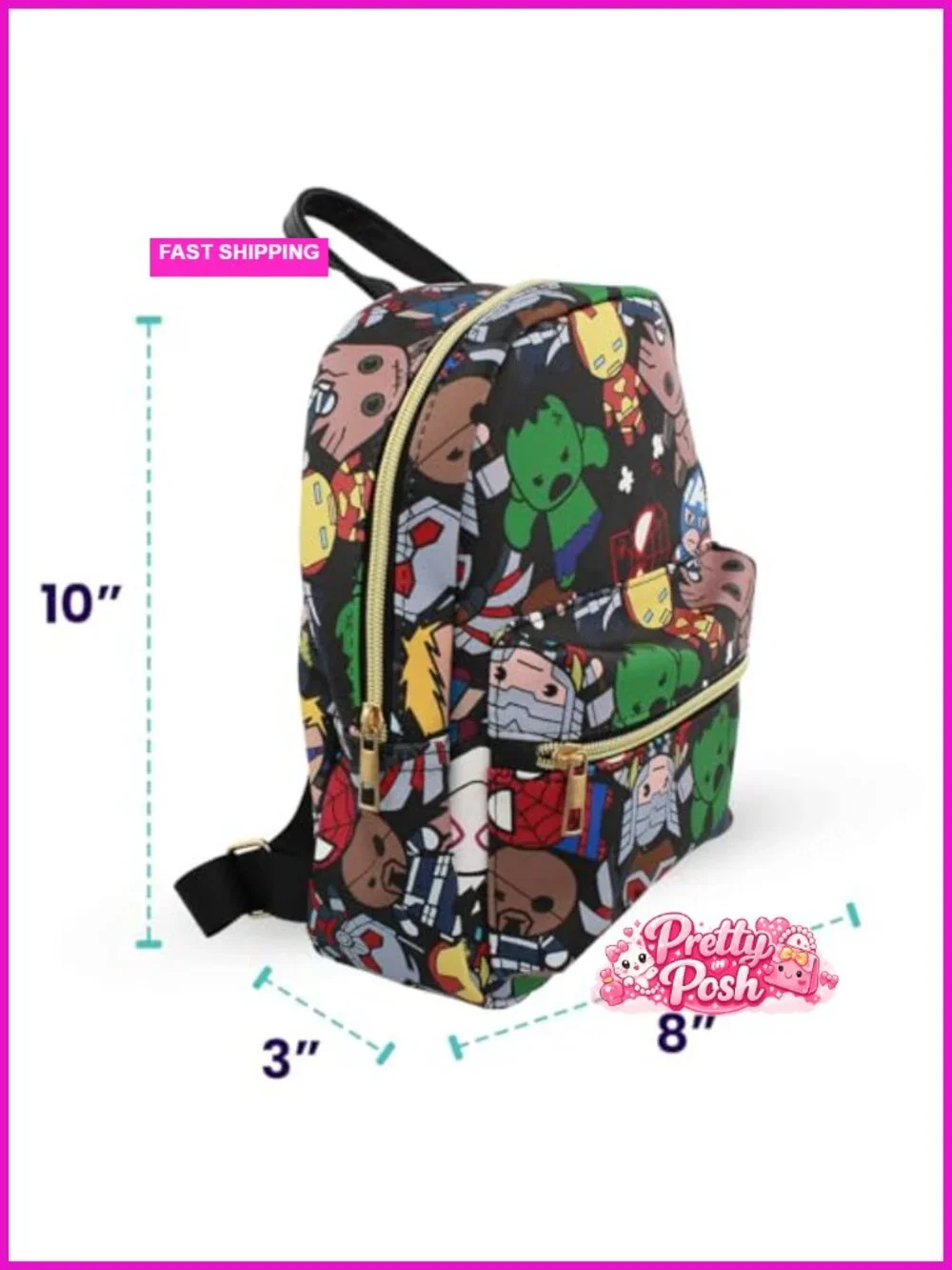 Mini PU Leather Backpack Purse with Adjustable Straps